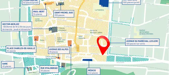 Plan de stationnement bourgoin jallieu