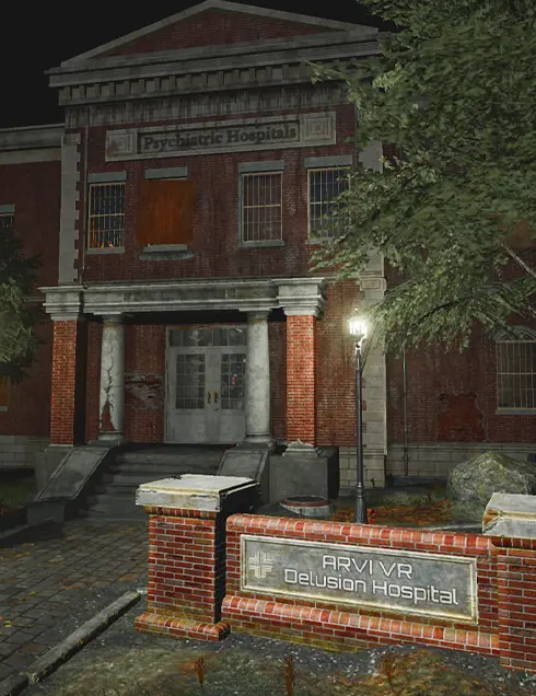 Entrée de l'hopital Psychiatrique Call of Blood - Escape Game en Réalité Virutelle Bourgoin