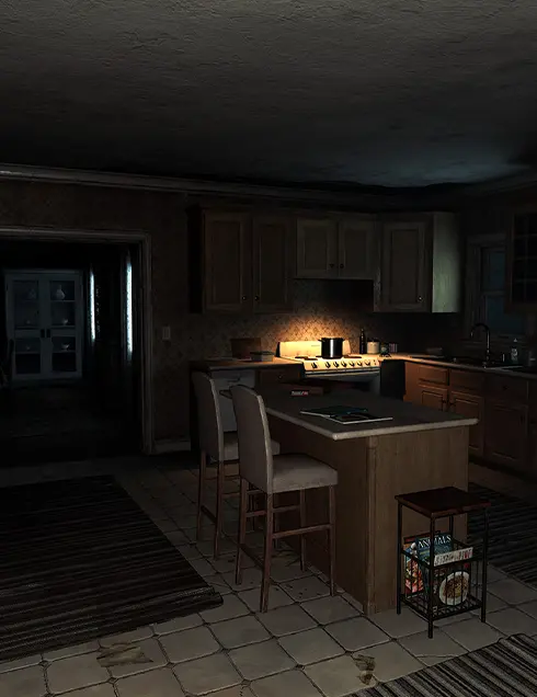 La cuisine de la maison Cursed Souls - Escape Game en Réalité Virutelle Bourgoin