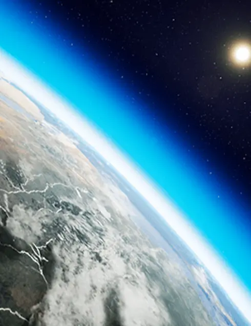 Soleil vue du ciel proche de l'ISS Rescue - Escape Game en Réalité Virutelle Bourgoin