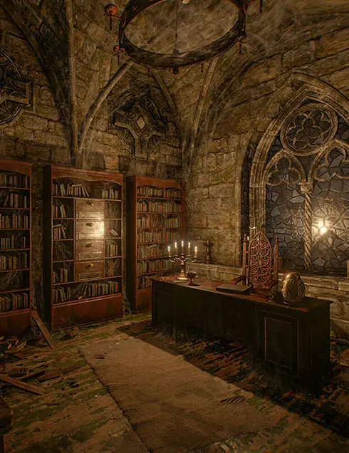 Bibliothèque du sanctuaire - Escape Game en Réalité Virutelle Bourgoin
